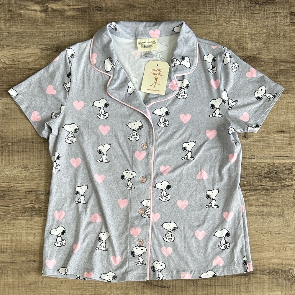 NWT Munki Munki X Peanuts Pajama Top XL